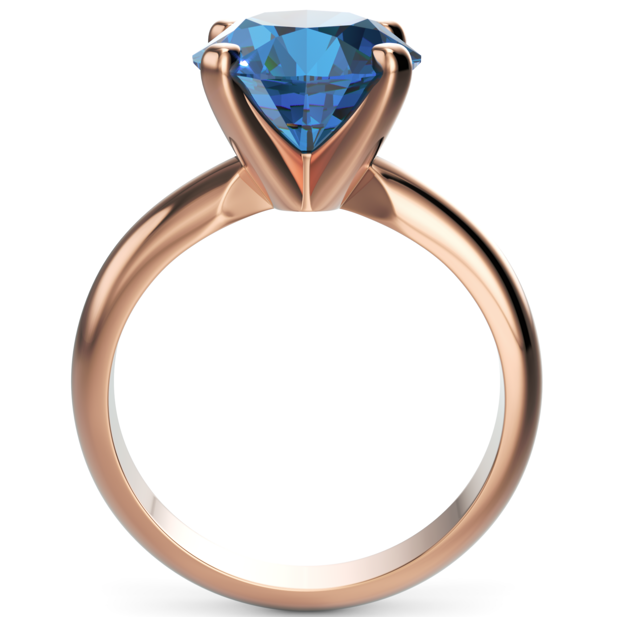 Inel de Logodnă Solitaire Heritage din Aur 18k cu Safir Creat în Laborator de 3 ct din 18k Aur Roz - Castelo.ro