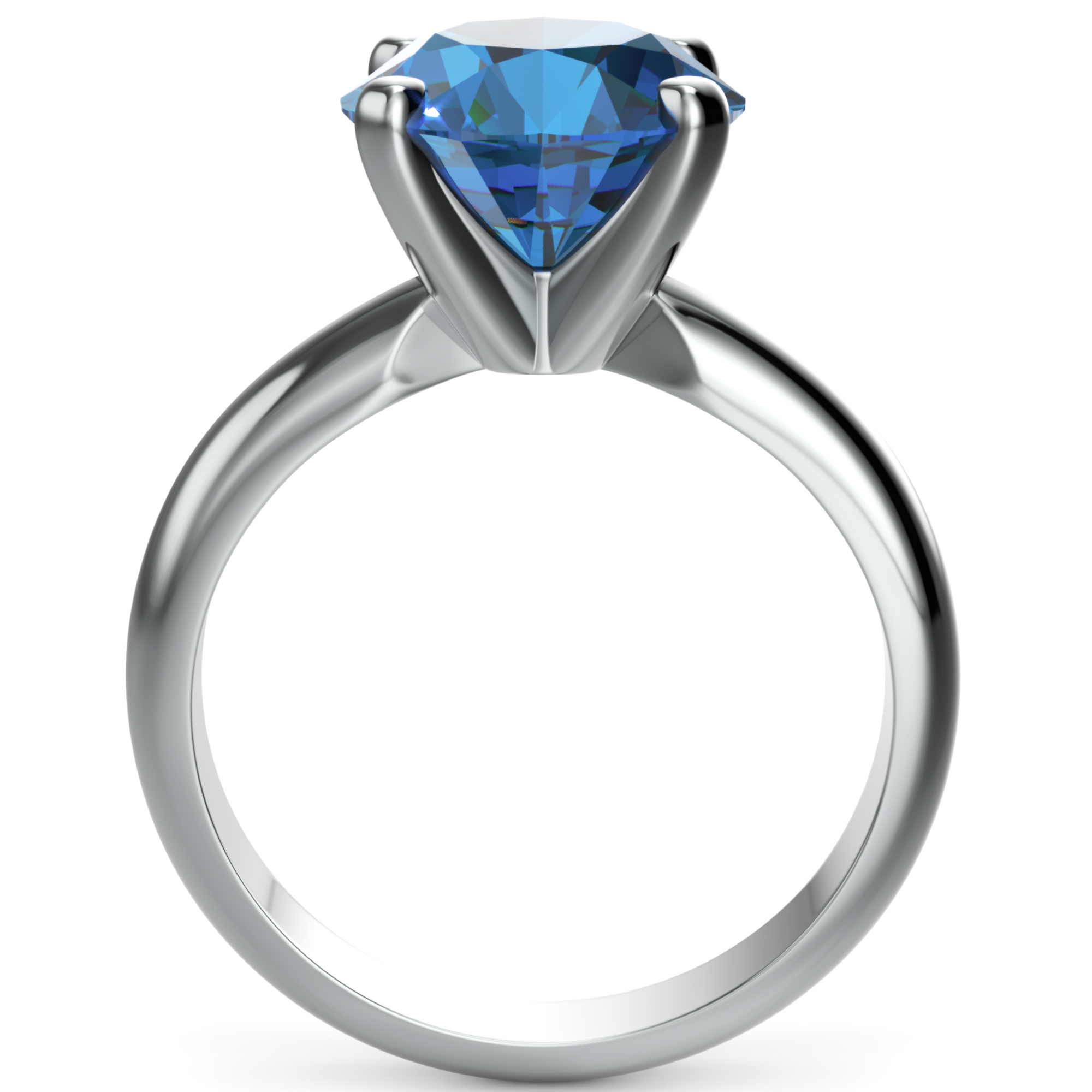 Inel de Logodnă Solitaire Heritage din Aur 18k cu Safir Creat în Laborator de 3 ct din Platina - Castelo.ro