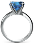 Inel de Logodnă Solitaire Heritage din Aur 18k cu Safir Creat în Laborator de 3 ct din Platina - Castelo.ro