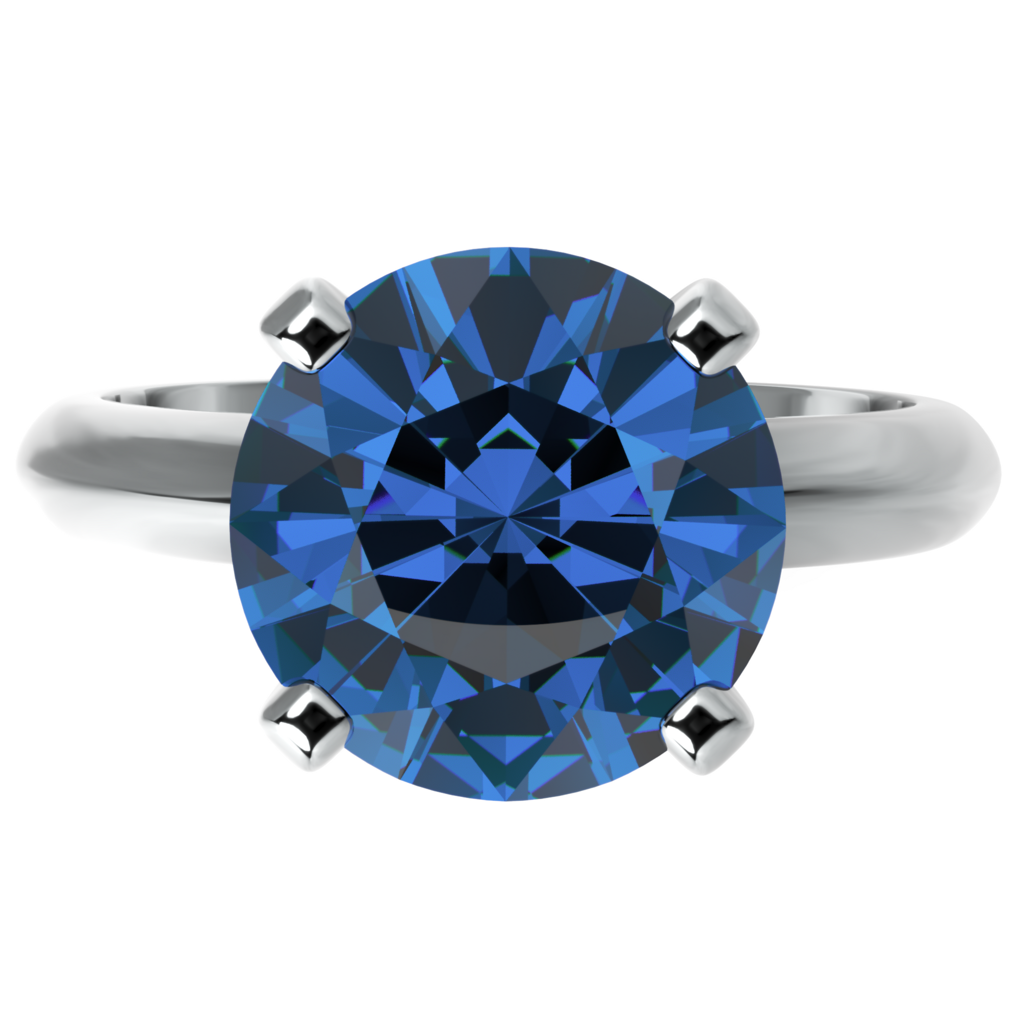 Inel de Logodnă Solitaire Heritage din Aur 18k cu Safir Creat în Laborator de 3 ct din Platina - Castelo.ro