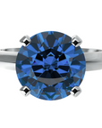 Inel de Logodnă Solitaire Heritage din Aur 18k cu Safir Creat în Laborator de 3 ct din Platina - Castelo.ro