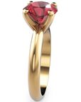 Inel de Logodnă Solitaire Heritage din Aur 14k cu Rubin Creat în Laborator de 2 ct din 14k Aur Galben - Castelo.ro