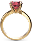 Inel de Logodnă Solitaire Heritage din Aur 14k cu Rubin Creat în Laborator de 2 ct din 14k Aur Galben - Castelo.ro