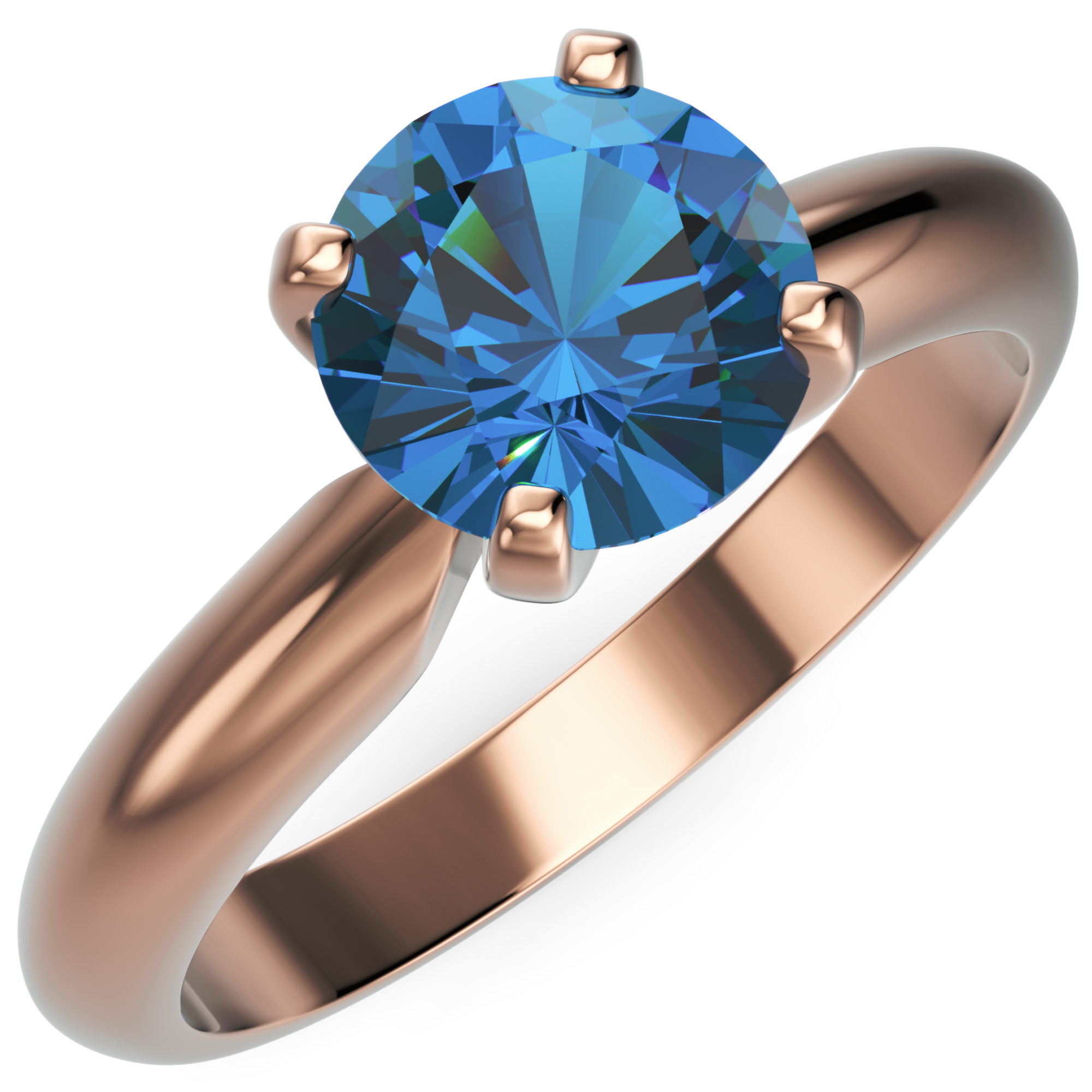 Inel de Logodnă Solitaire Heritage din Aur 14k cu Safir Creat în Laborator de 1 ct din 14k Aur Roz - Castelo.ro