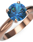 Inel de Logodnă Solitaire Heritage din Aur 14k cu Safir Creat în Laborator de 1 ct din 14k Aur Roz - Castelo.ro