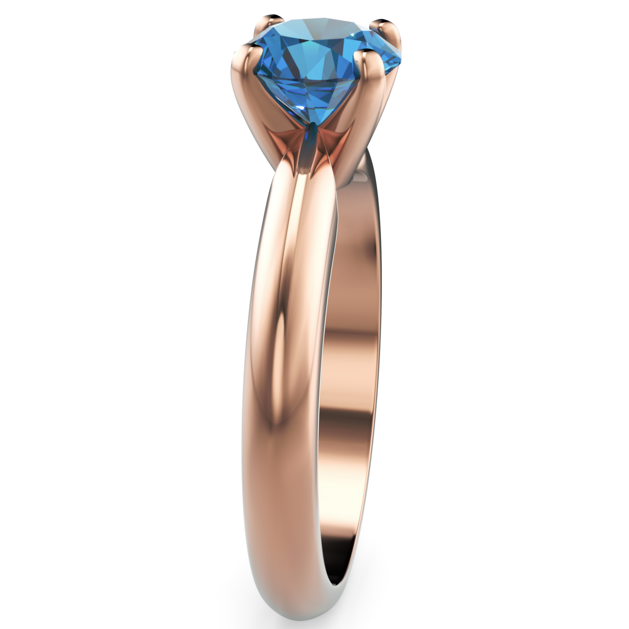 Inel de Logodnă Solitaire Heritage din Aur 14k cu Safir Creat în Laborator de 1 ct din 14k Aur Roz - Castelo.ro