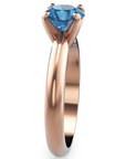 Inel de Logodnă Solitaire Heritage din Aur 14k cu Safir Creat în Laborator de 1 ct din 14k Aur Roz - Castelo.ro