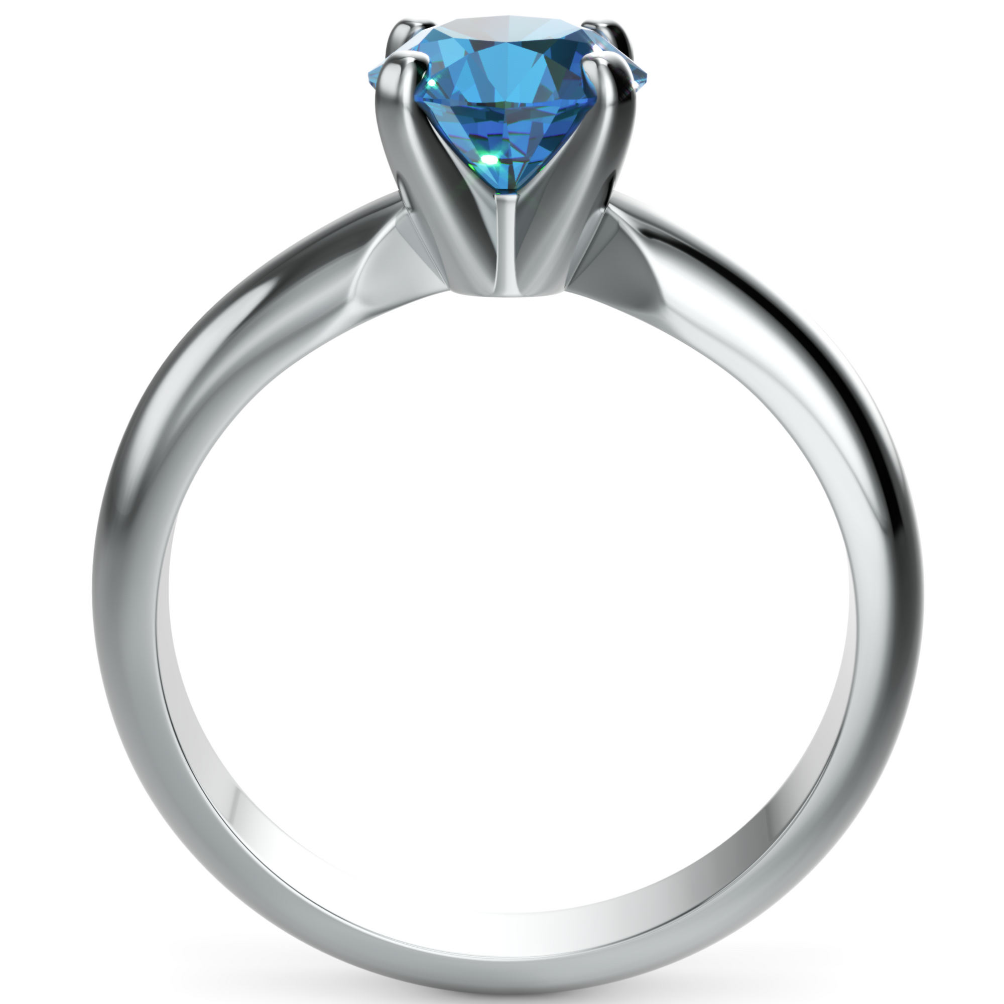 Inel de Logodnă Solitaire Heritage din Aur 14k cu Safir Creat în Laborator de 1 ct din 14k Aur Alb - Castelo.ro