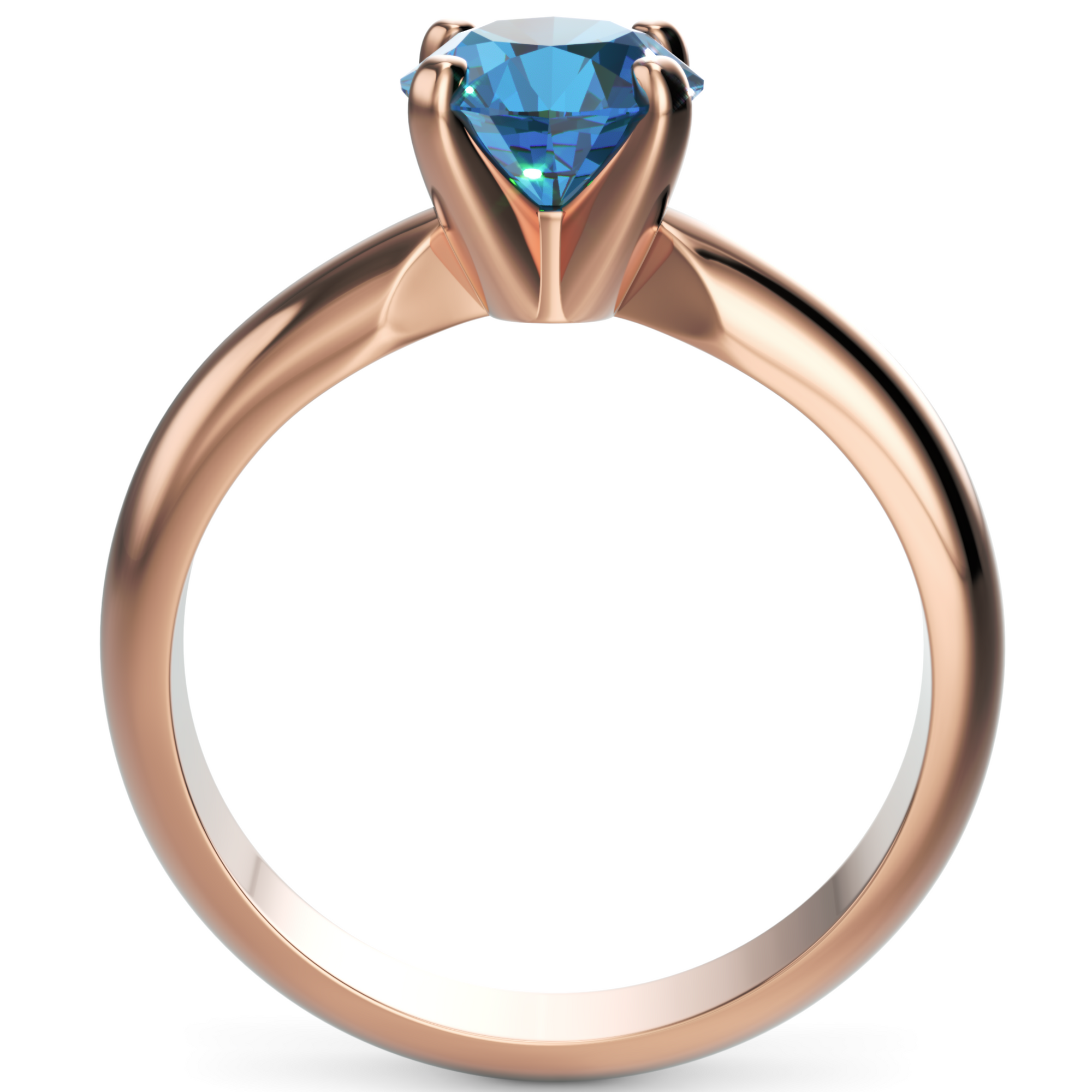 Inel de Logodnă Solitaire Heritage din Aur 14k cu Safir Creat în Laborator de 1 ct din 14k Aur Roz - Castelo.ro