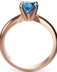 Inel de Logodnă Solitaire Heritage din Aur 14k cu Safir Creat în Laborator de 1 ct din 14k Aur Roz - Castelo.ro