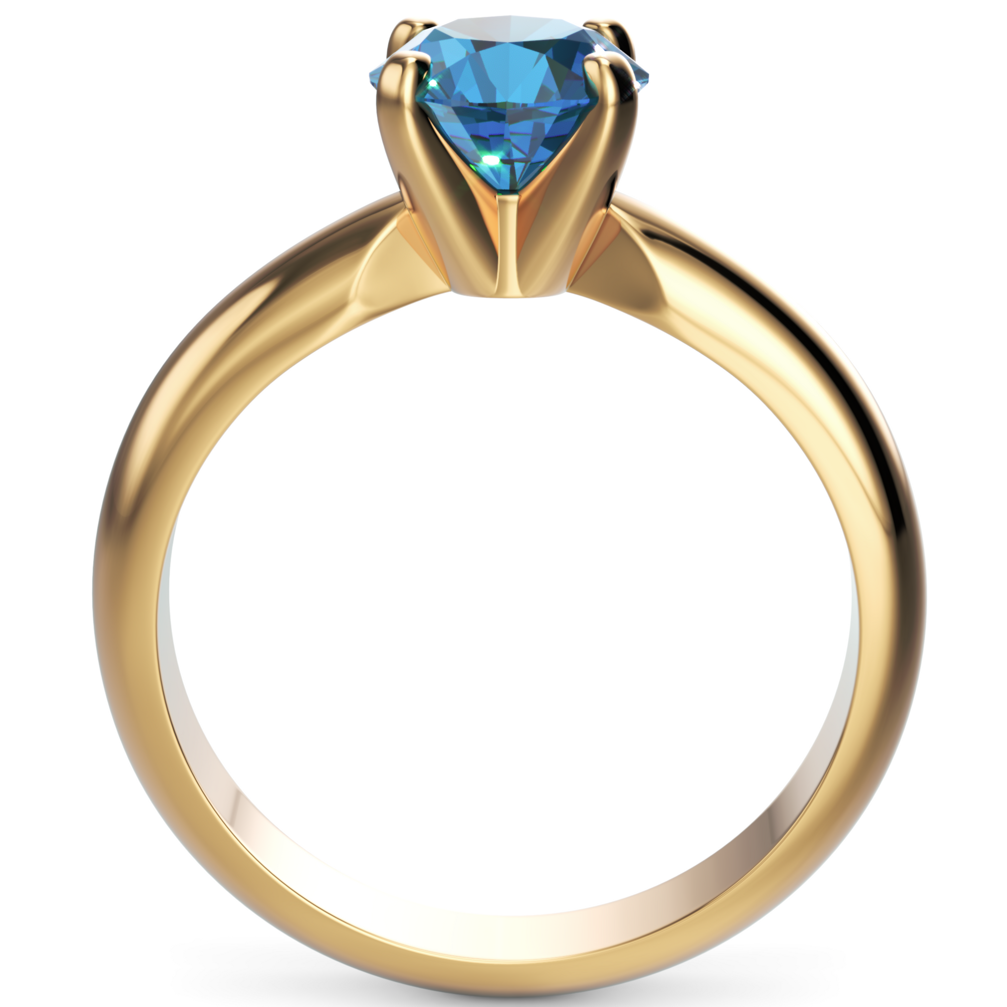Inel de Logodnă Solitaire Heritage din Aur 14k cu Safir Creat în Laborator de 1 ct din 14k Aur Galben - Castelo.ro
