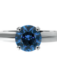 Inel de Logodnă Solitaire Heritage din Aur 14k cu Safir Creat în Laborator de 1 ct din 14k Aur Alb - Castelo.ro