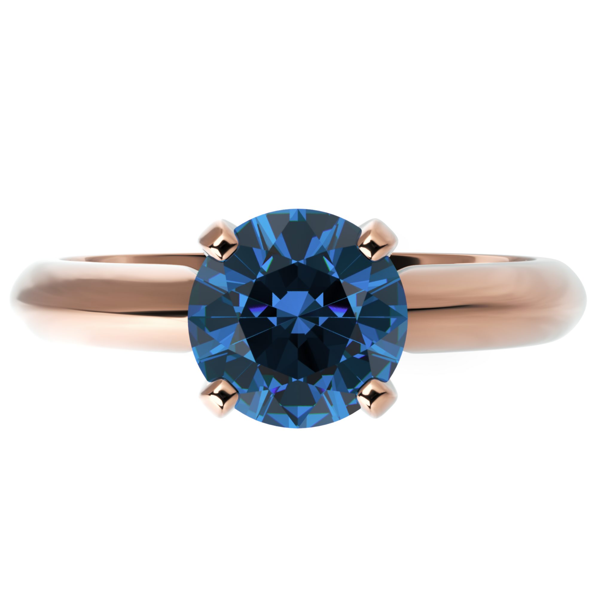 Inel de Logodnă Solitaire Heritage din Aur 14k cu Safir Creat în Laborator de 1 ct din 14k Aur Roz - Castelo.ro