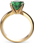 Inel de Logodnă Solitaire Heritage din Aur 14k cu Smarald Creat în Laborator de 2 ct din 14k Aur Galben - Castelo.ro