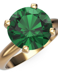 Inel de Logodnă Solitaire Heritage din Aur 14k cu Smarald Creat în Laborator de 3 ct din 14k Aur Galben - Castelo.ro