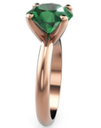 Inel de Logodnă Solitaire Heritage din Aur 14k cu Smarald Creat în Laborator de 3 ct din 14k Aur Roz - Castelo.ro