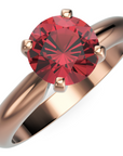 Inel de Logodnă Solitaire Heritage din Aur 18k cu Rubin Creat în Laborator de 1 ct din 18k Aur Roz - Castelo.ro