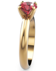 Inel de Logodnă Solitaire Heritage din Aur 14k cu Rubin Creat în Laborator de 1 ct din 14k Aur Galben - Castelo.ro