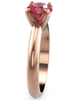 Inel de Logodnă Solitaire Heritage din Aur 14k cu Rubin Creat în Laborator de 1 ct din 14k Aur Roz - Castelo.ro