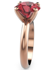 Inel de Logodnă Solitaire Heritage din Aur 14k cu Rubin Creat în Laborator de 3 ct din 14k Aur Roz - Castelo.ro