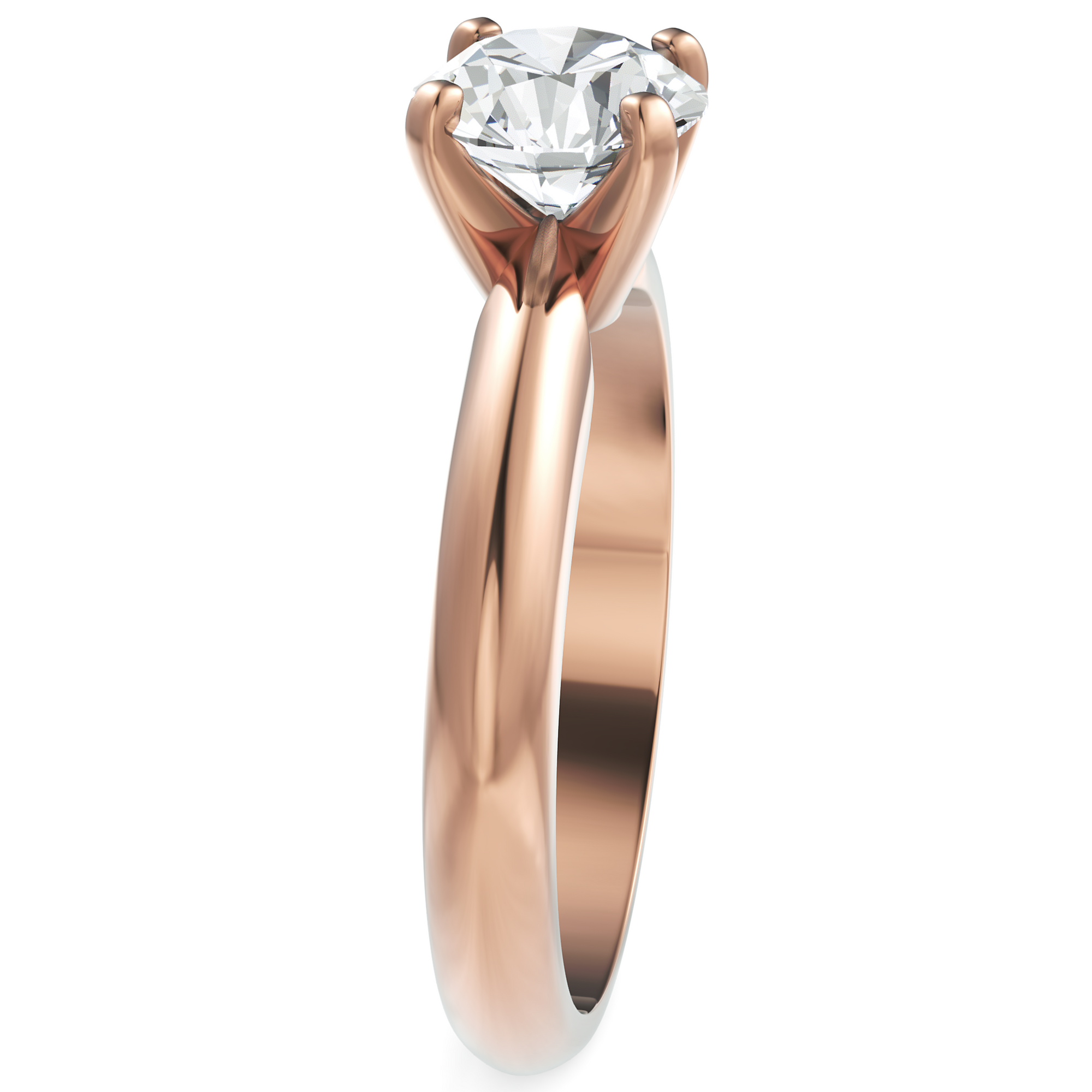 Inel de Logodnă Solitaire Heritage din Aur 18k cu Moissanite de 1 ct din 18k Aur Roz - Castelo.ro