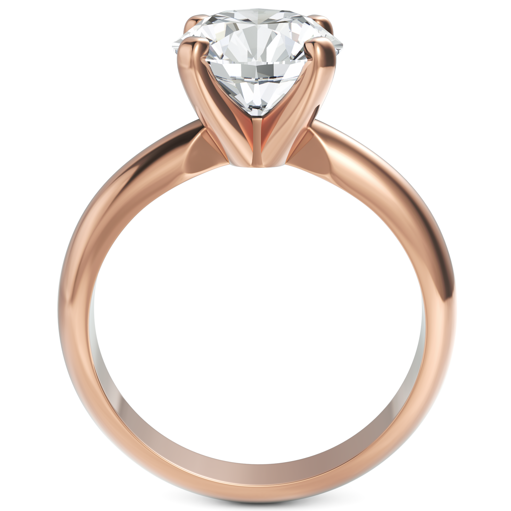 Inel de Logodnă Solitaire Heritage din Aur 14k cu Diamant Creat în Laborator de 2 ct din 14k Aur Roz - Castelo.ro