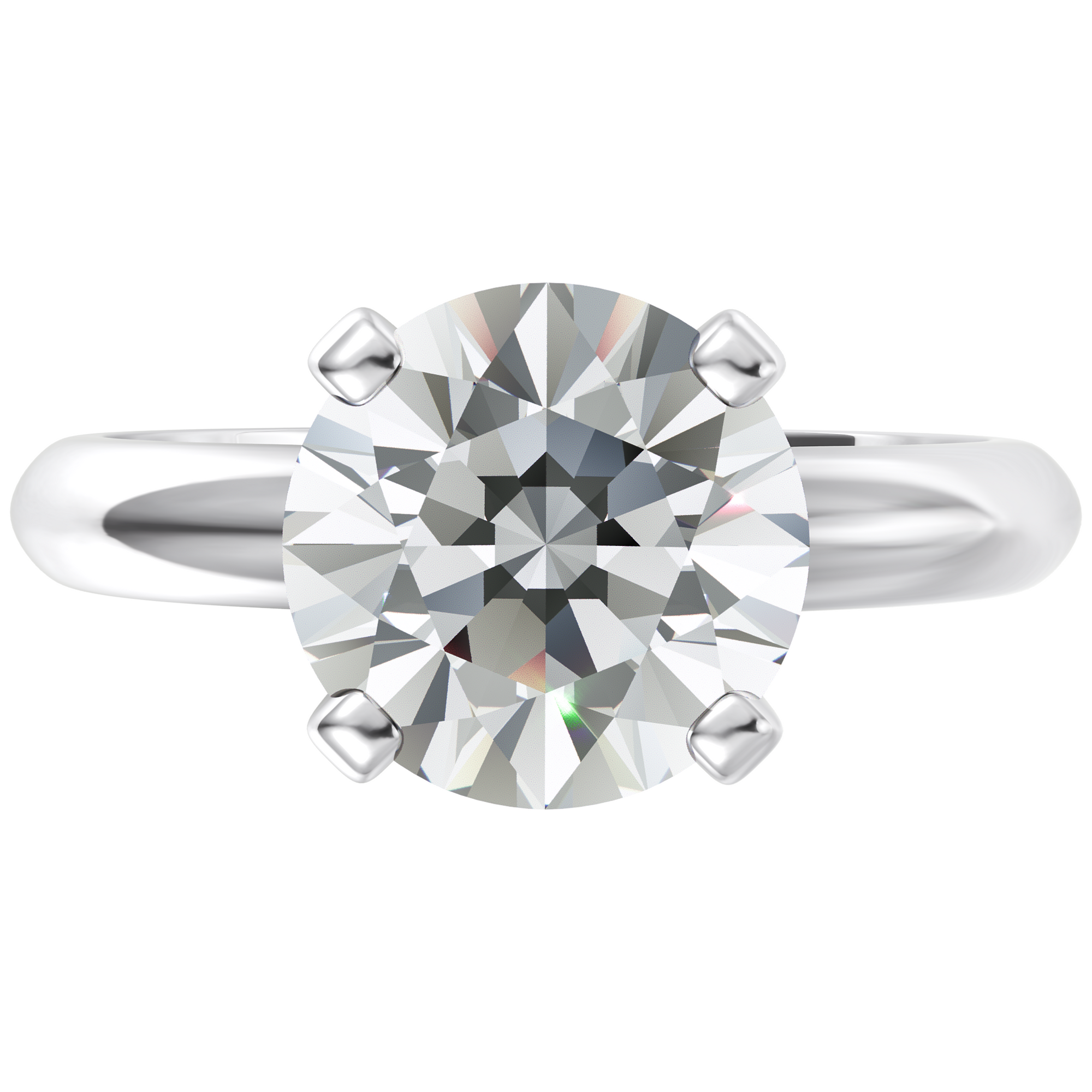 Inel de Logodnă Solitaire Heritage din Aur 18k cu Moissanite de 2 ct din Platina - Castelo.ro