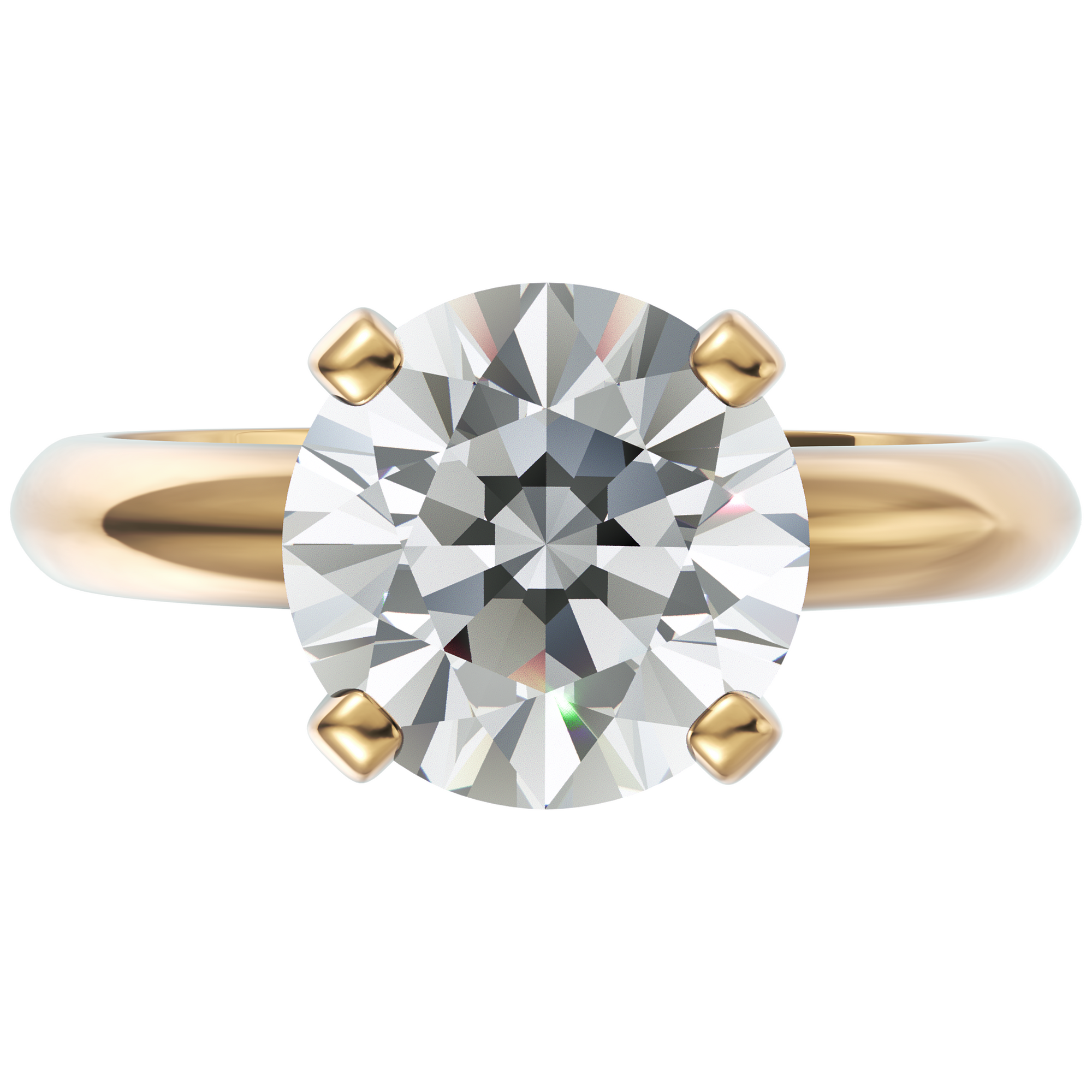 Inel de Logodnă Solitaire Heritage din Aur 14k cu Diamant Creat în Laborator de 2 ct din 14k Aur Galben - Castelo.ro