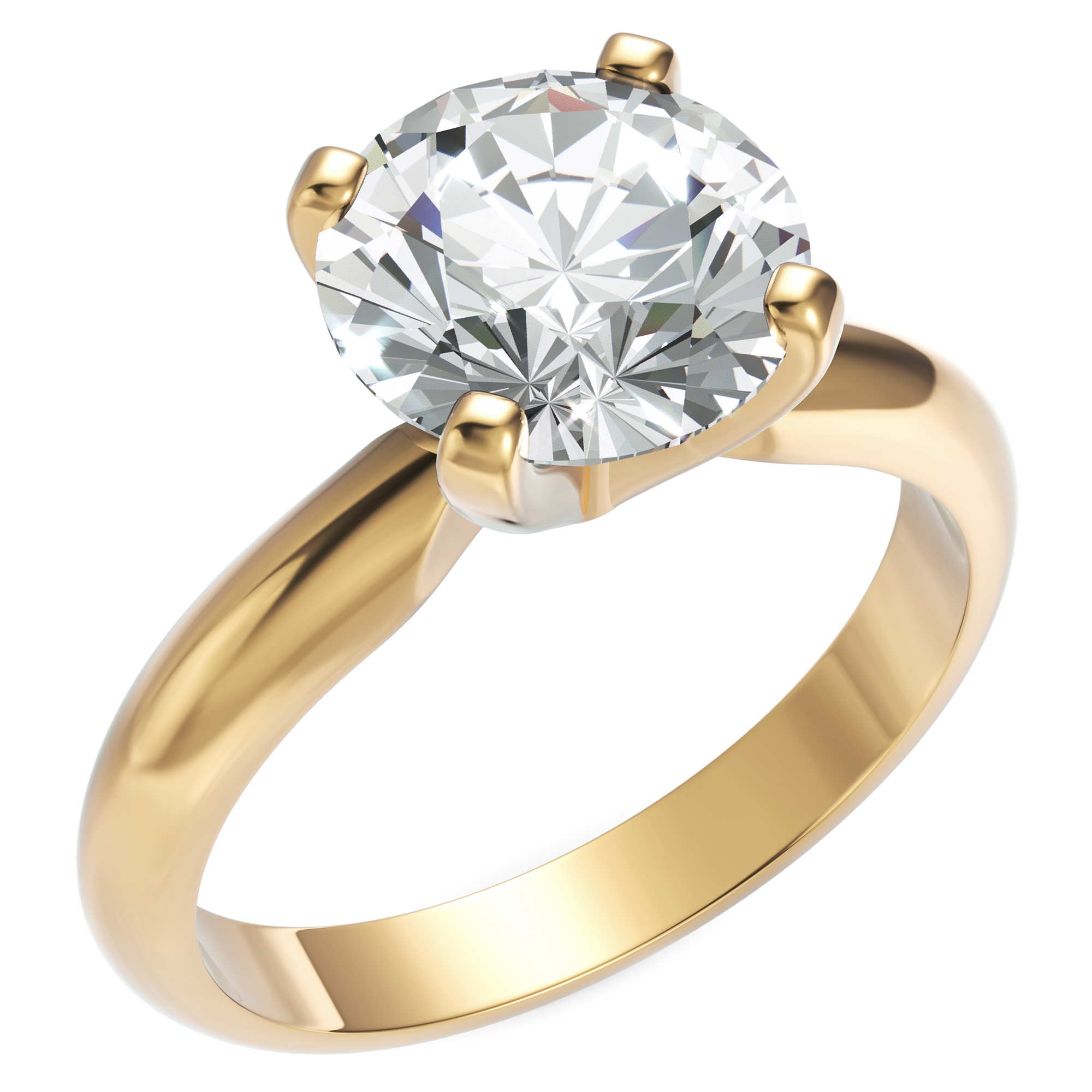 Inel de Logodnă Solitaire Heritage din Aur 14k cu Diamant Creat în Laborator de 2 ct din 14k Aur Galben - Castelo.ro