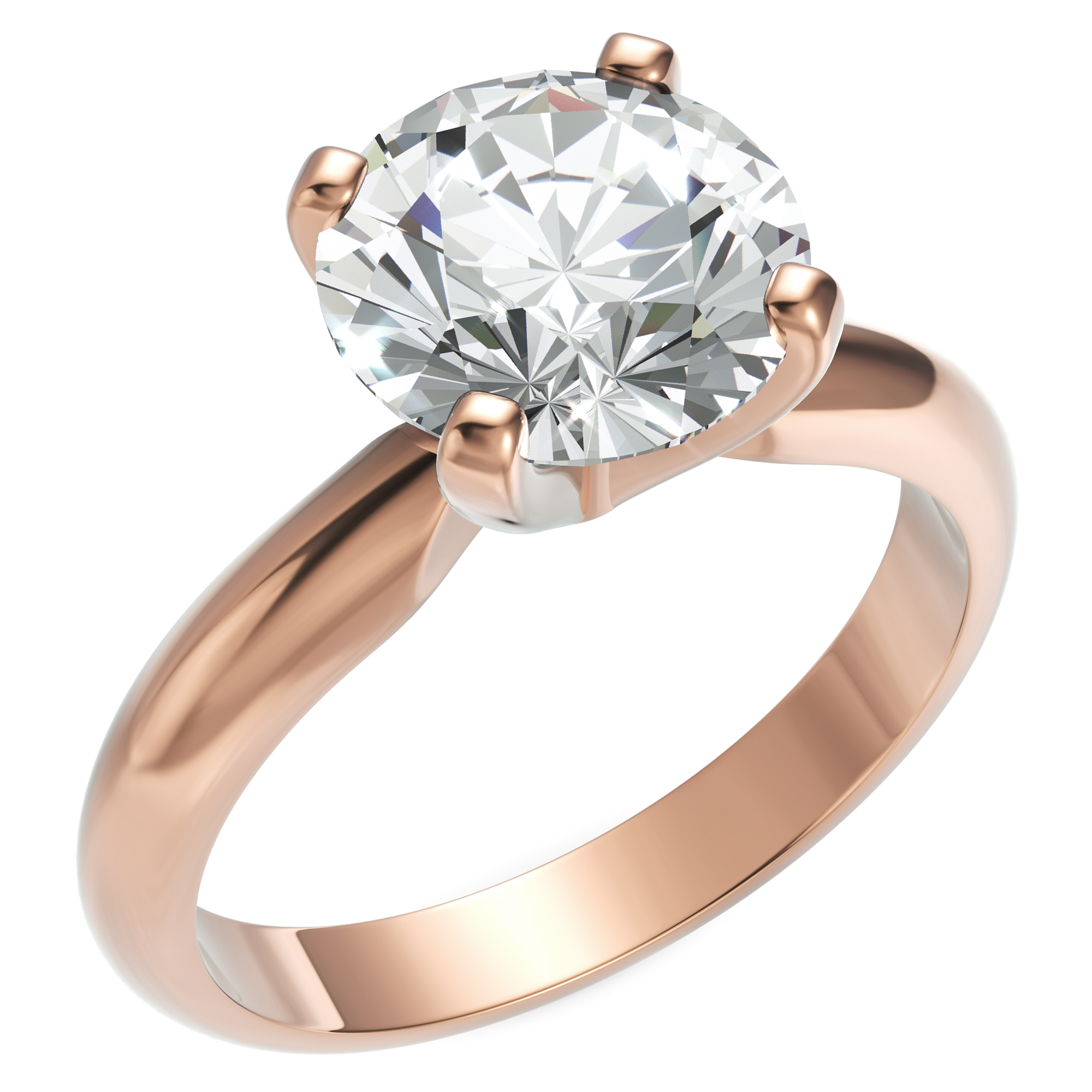 Inel de Logodnă Solitaire Heritage din Aur 14k cu Diamant Creat în Laborator de 2 ct din 14k Aur Roz - Castelo.ro