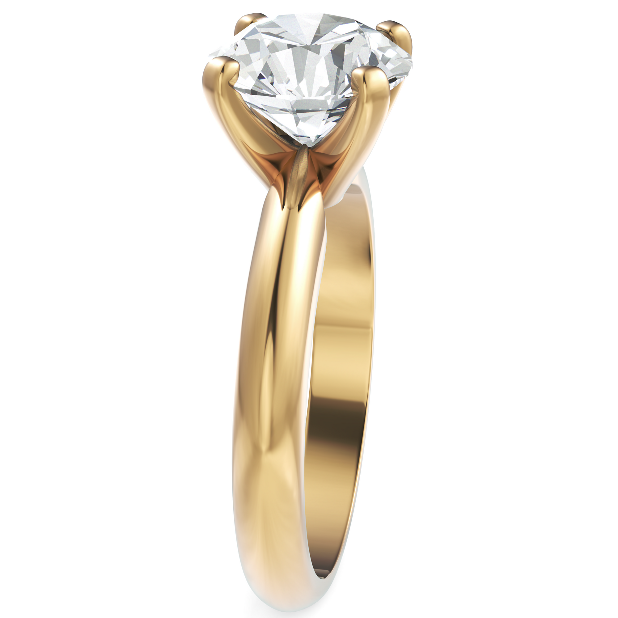 Inel de Logodnă Solitaire Heritage din Aur 18k cu Moissanite de 2 ct din 18k Aur Galben - Castelo.ro