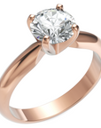 Inel de Logodnă Solitaire Heritage din Aur 18k cu Moissanite de 1 ct din 18k Aur Roz - Castelo.ro