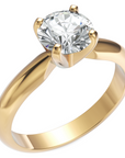 Inel de Logodnă Solitaire Heritage din Aur 18k cu Moissanite de 1 ct din 18k Aur Galben - Castelo.ro