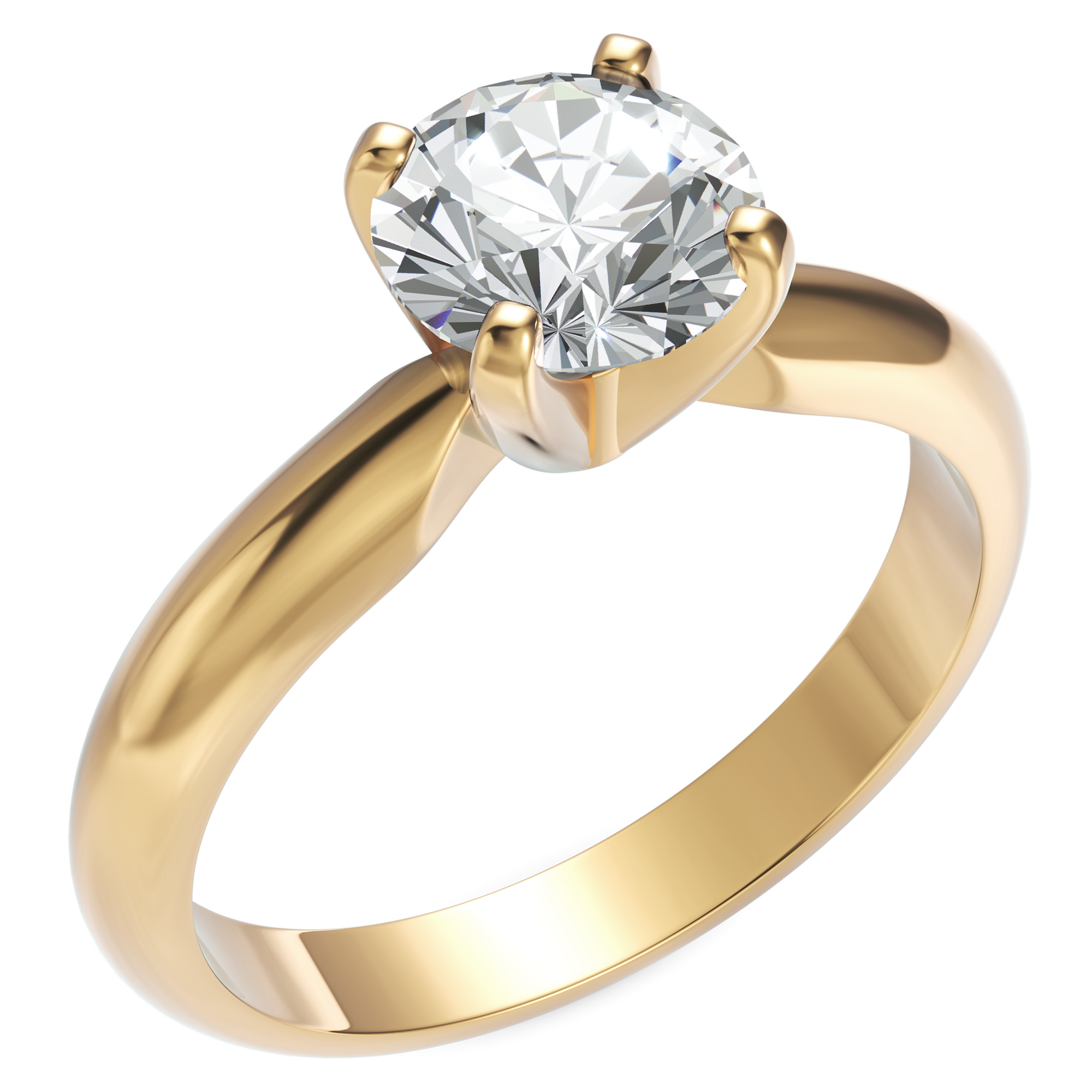 Inel de Logodnă Solitaire Heritage din Aur 14k cu Diamant Creat în Laborator de 1 ct din 14k Aur Galben - Castelo.ro