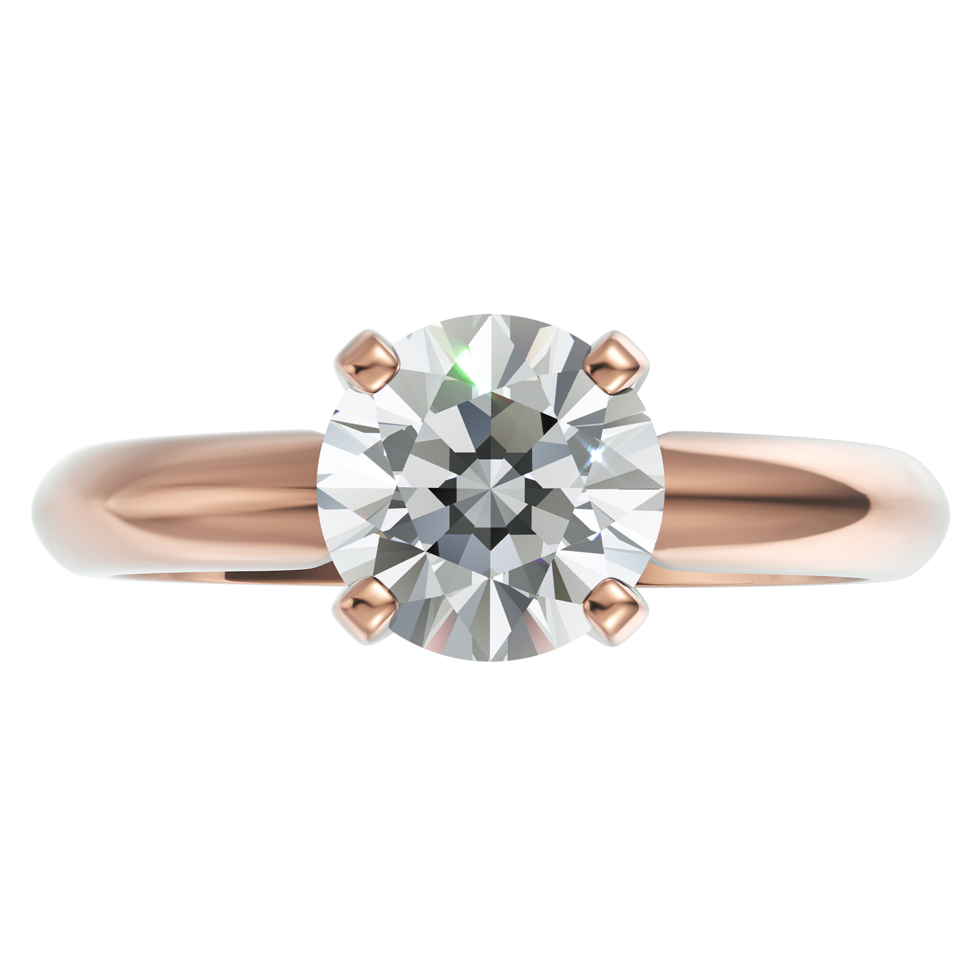 Inel de Logodnă Solitaire Heritage din Aur 14k cu Diamant Creat în Laborator de 1 ct din 14k Aur Roz - Castelo.ro