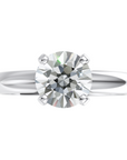 Inel de Logodnă Solitaire Heritage din Aur 18k cu Moissanite de 1 ct din Platina - Castelo.ro