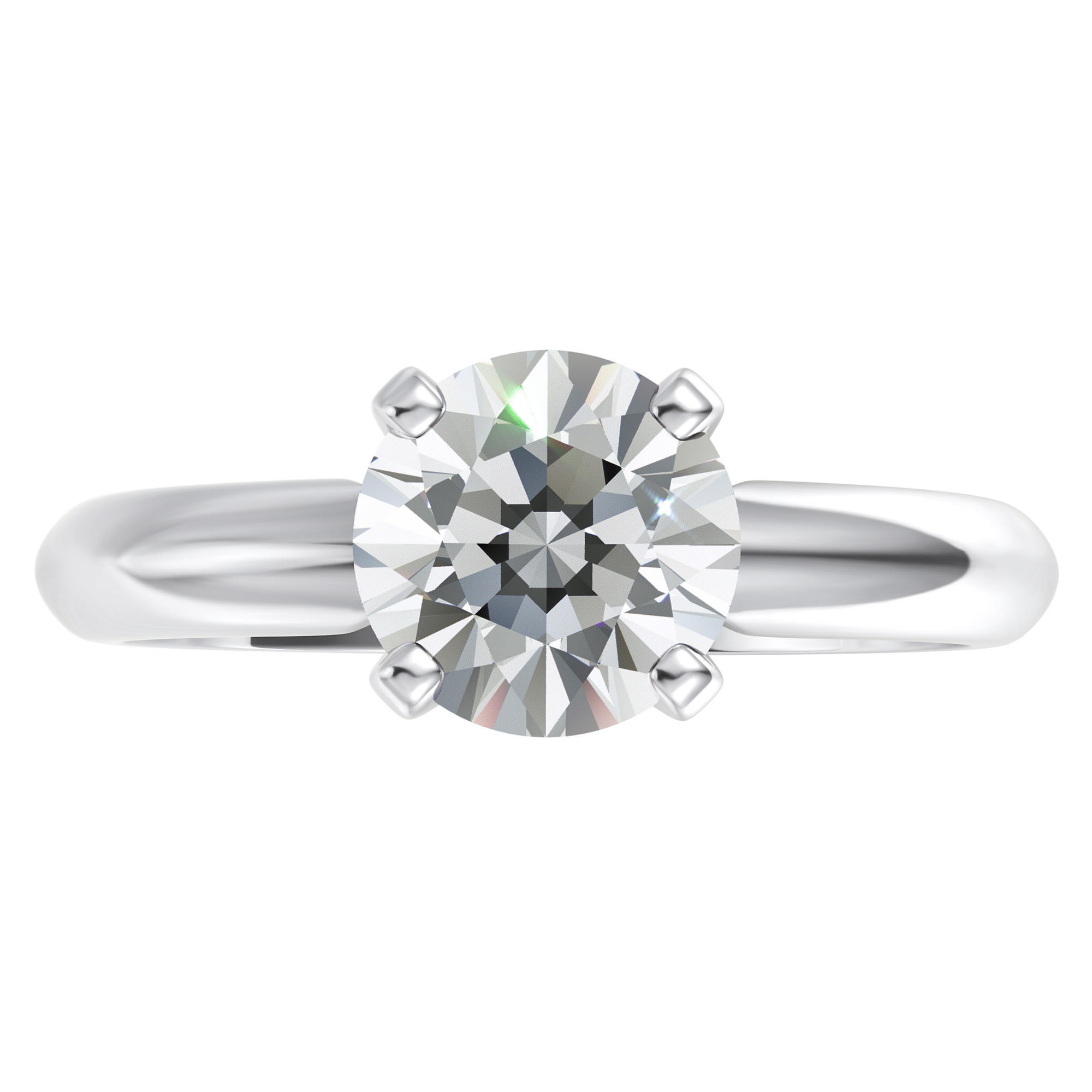 Inel de Logodnă Solitaire Heritage din Aur 14k cu Diamant Creat în Laborator de 1 ct din 14k Aur Alb - Castelo.ro
