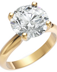 Inel de Logodnă Solitaire Heritage din Aur 14k cu Moissanite de 3 ct din 14k Aur Galben - Castelo.ro