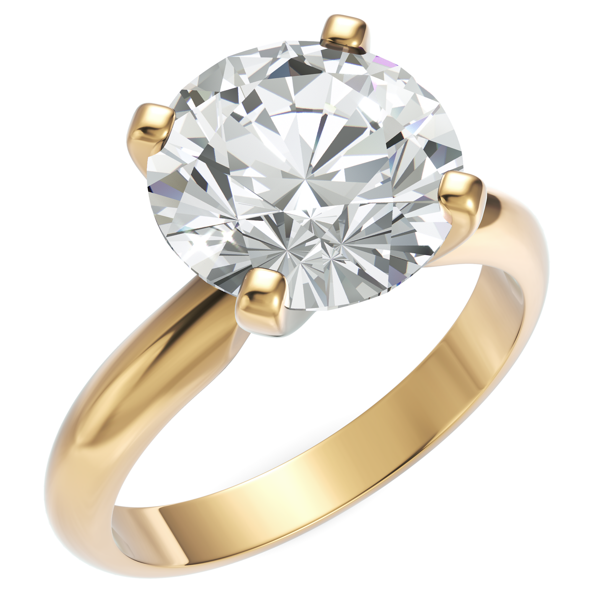 Inel de Logodnă Solitaire Heritage din Aur 18k cu Diamant Creat în Laborator de 3 ct din 18k Aur Galben - Castelo.ro