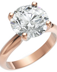 Inel de Logodnă Solitaire Heritage din Aur 14k cu Moissanite de 3 ct din 14k Aur Roz - Castelo.ro