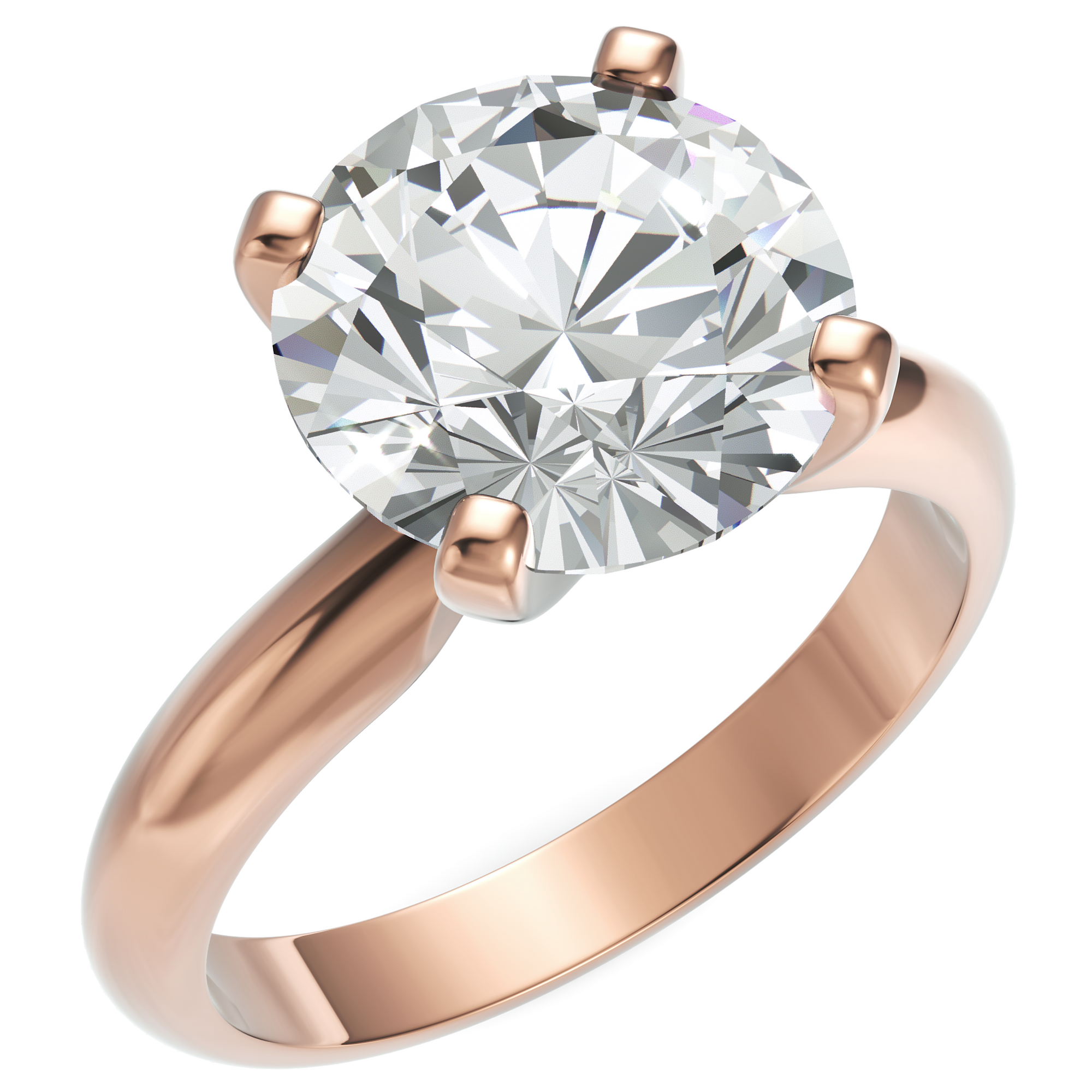 Inel de Logodnă Solitaire Heritage din Aur 18k cu Diamant Creat în Laborator de 3 ct din 18k Aur Roz - Castelo.ro