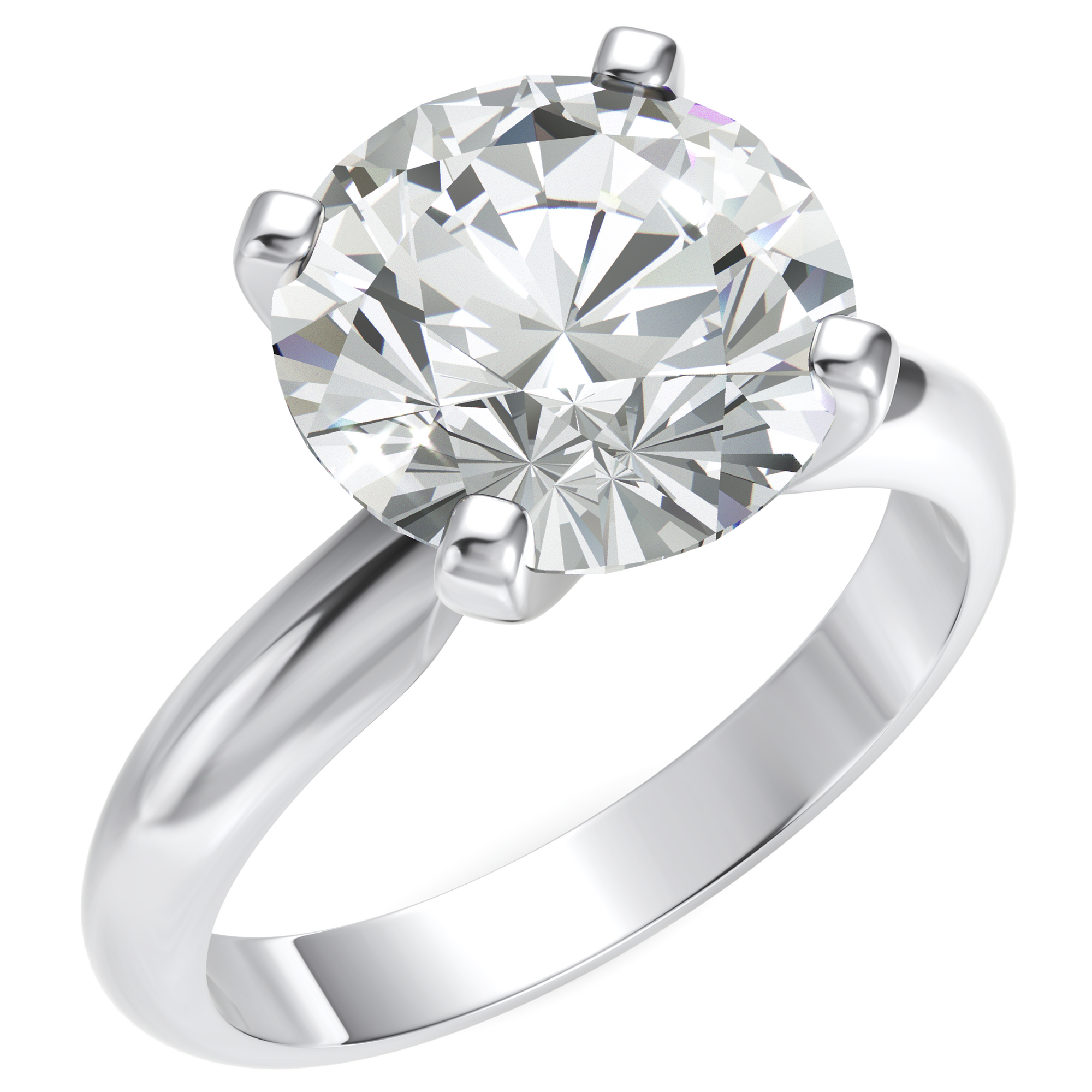 Inel de Logodnă Solitaire Heritage din Aur 18k cu Moissanite de 3 ct din Platina - Castelo.ro