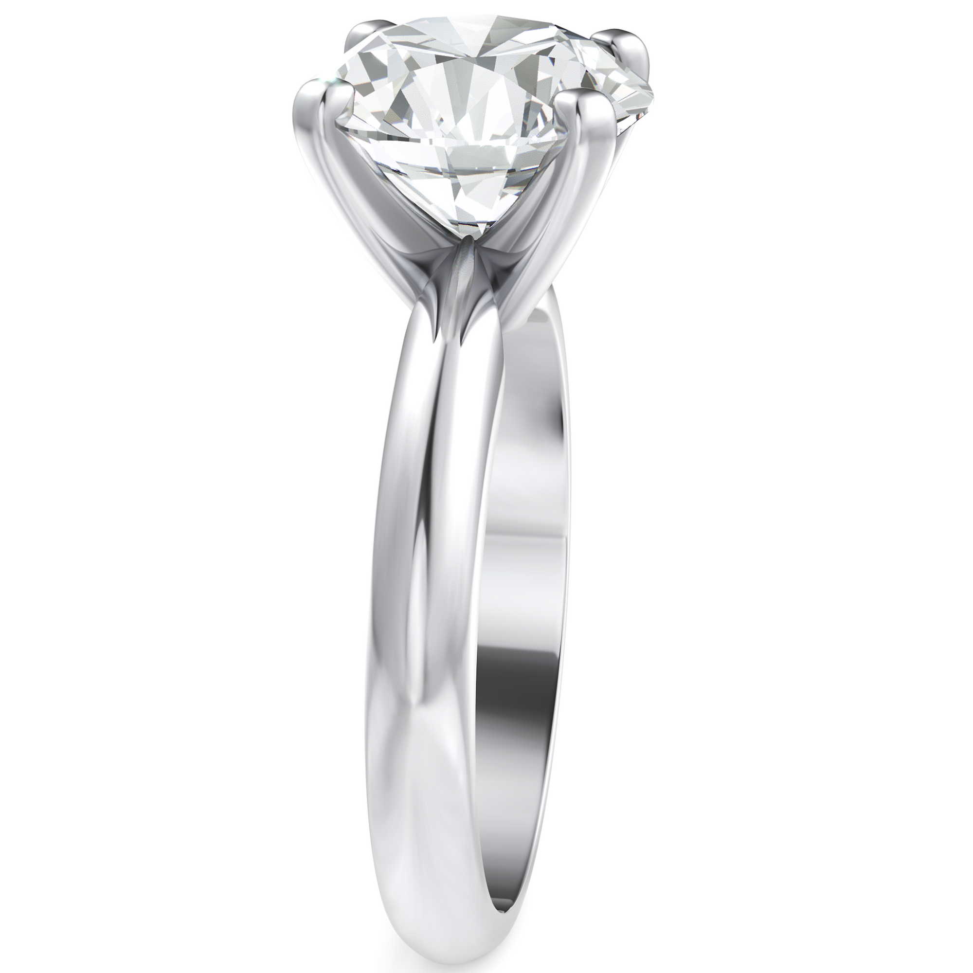 Inel de Logodnă Solitaire Heritage din Aur 18k cu Moissanite de 3 ct din Platina - Castelo.ro