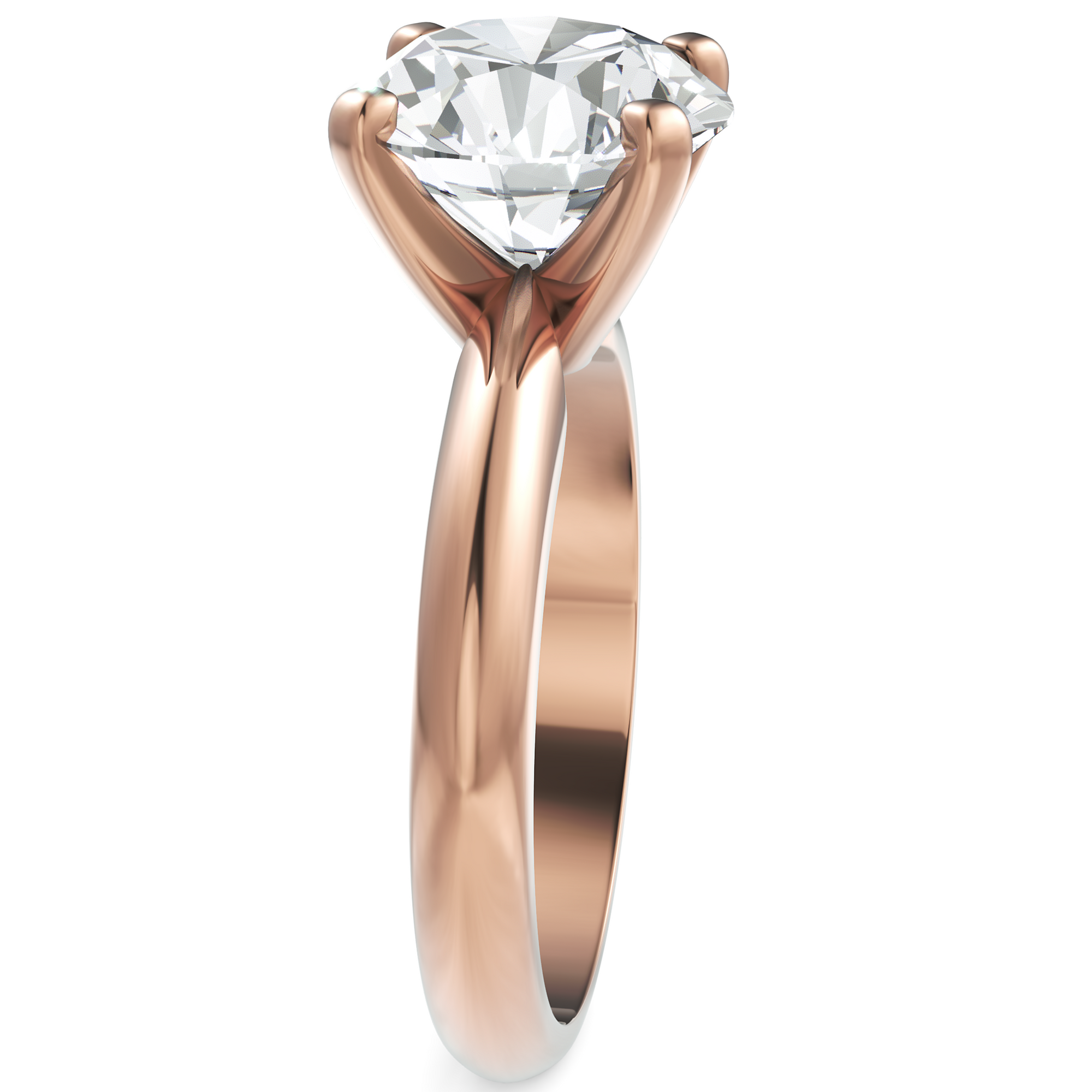 Inel de Logodnă Solitaire Heritage din Aur 18k cu Moissanite de 3 ct din 18k Aur Roz - Castelo.ro