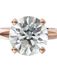 Inel de Logodnă Solitaire Heritage din Aur 18k cu Moissanite de 3 ct din 18k Aur Roz - Castelo.ro