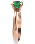 Inel de Logodnă Solitaire Heritage din Aur 18k cu Moissanite Verde de 1 ct din 18k Aur Roz - Castelo.ro