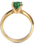 Inel de Logodnă Solitaire Heritage din Aur 18k cu Moissanite Verde de 1 ct din 18k Aur Galben - Castelo.ro