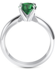 Inel de Logodnă Solitaire Heritage din Aur 18k cu Moissanite Verde de 1 ct din Platina - Castelo.ro