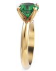 Inel de Logodnă Solitaire Heritage din Aur 14k cu Moissanite Verde de 2 ct din 14k Aur Galben - Castelo.ro