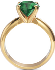 Inel de Logodnă Solitaire Heritage din Aur 14k cu Moissanite Verde de 2 ct din 14k Aur Galben - Castelo.ro